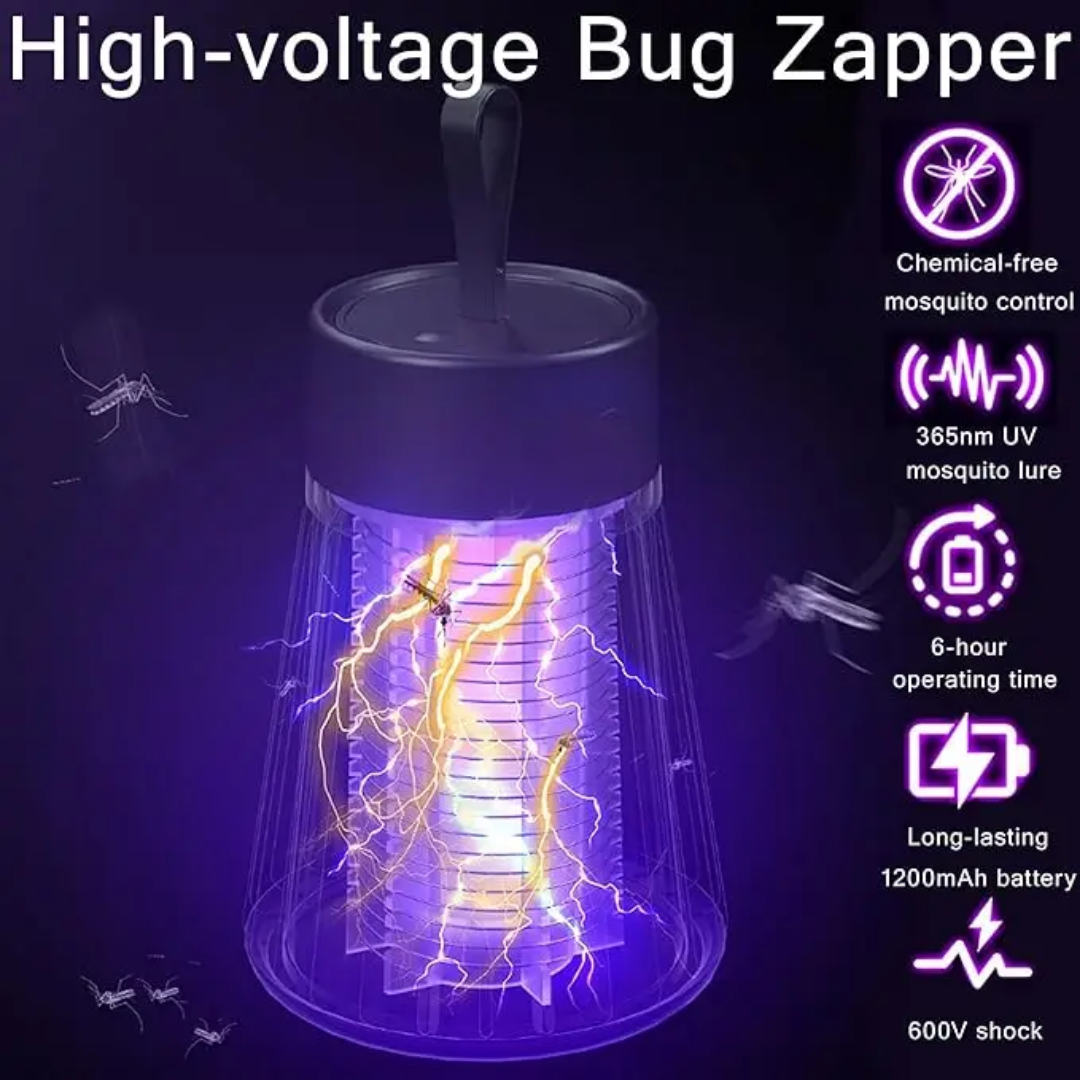 Lampe Tuer de Moustiques - LED UV Portable - Répulsif Insectes 360°